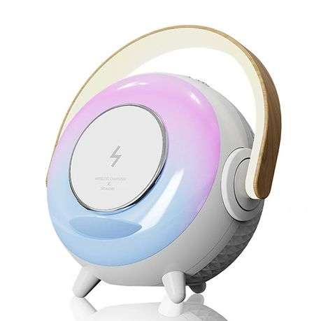 Wireless Charger RGB LED Flashing light Desk Lamp speaker