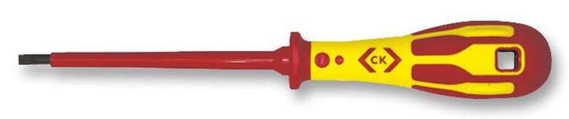 CK Tools (T49144-025) Screwdriver, Slotted, VDE, 75mm Blade, 2.5mm Tip