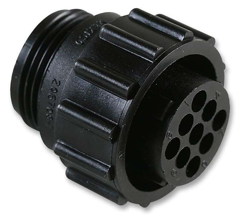 TE Connectivity (206708-1) Circular Connector, 9 Contacts, Threaded, Plug