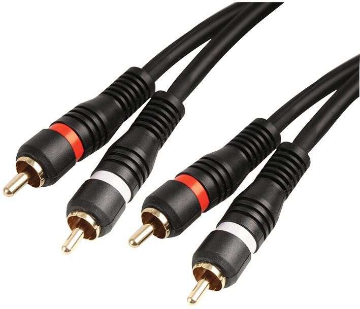 Pro Signal (PSG00278) 2x Phono (RCA) Male to 2x Phono Male Lead, 1.5m