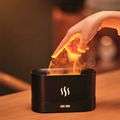 Simulation Flame Light Aromatherapy Diffuser - Black