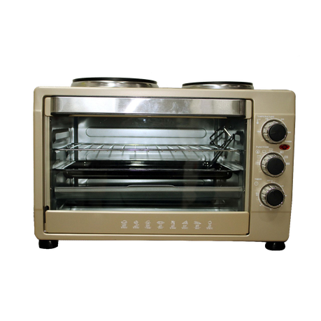 32L Mini Kitchen Stove with Two Solid Cooking Plates & Shutoff Timer 3300W (PLEASE READ DESCRIPTION)