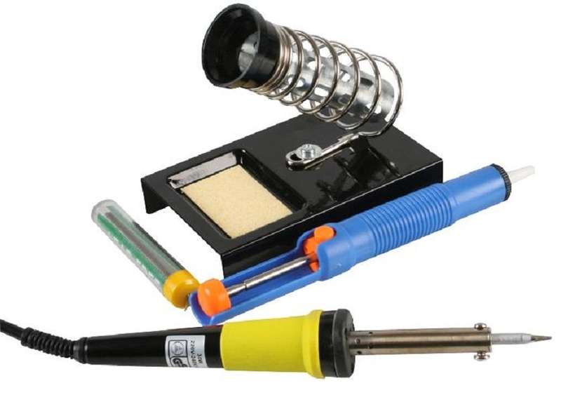 Duratool (D01855) Soldering Iron Kit, 30 W, Iron, Stand, Pump, Solder