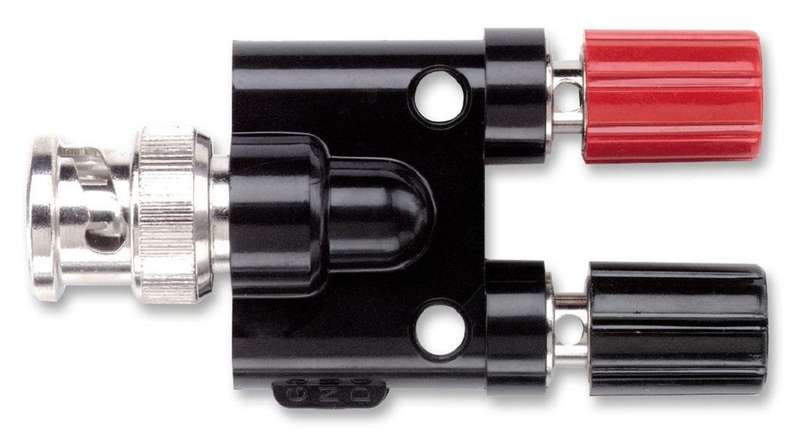 Pomona (1296) BNC Male Plug to Double Binding Post Adapter,