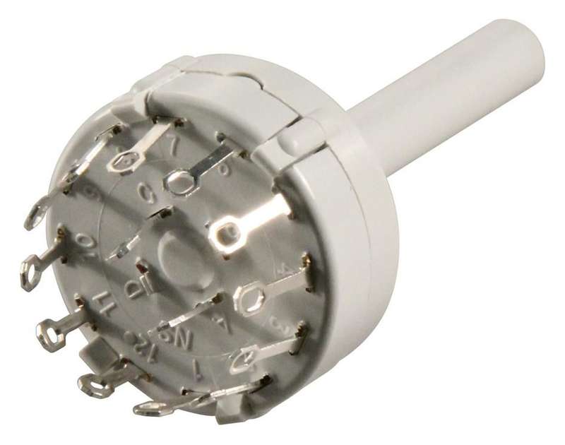 Lorlin (CK1025) Rotary Switch, 6.35 mm, 6 Position, 2 Pole, 30 °, 150 mA