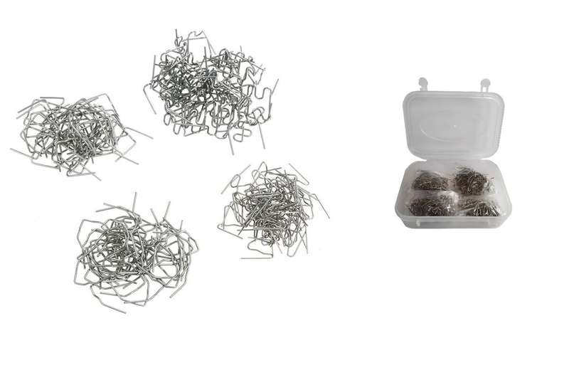 400 PC 4 Sizes Hot Staples For Plastic Welder Kit in Plastic Carry Case