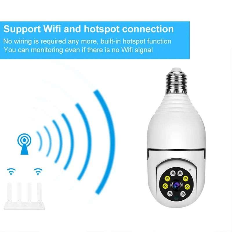 Loveday 5K HD Light Bulb Security Wi-Fi Surveillance Camera