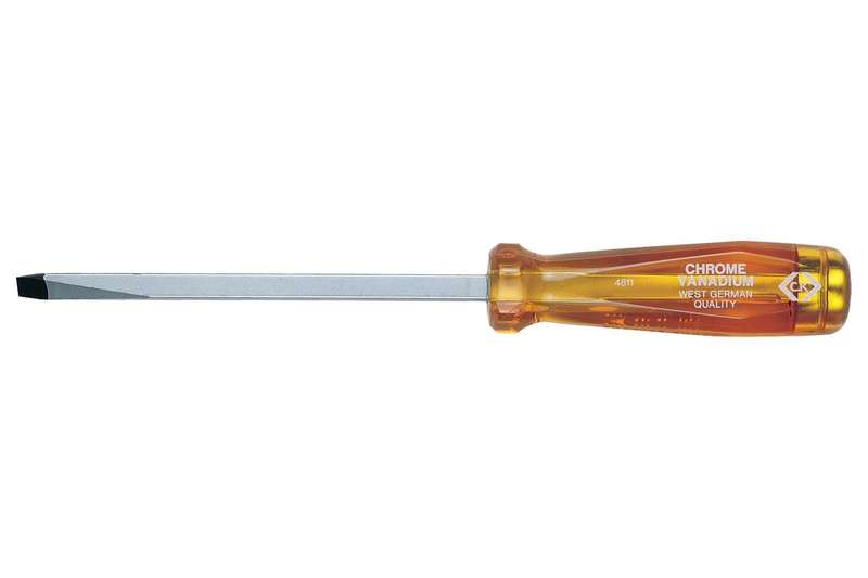 CK Tools (T4811 08) Screwdriver, Slotted, 200mm Blade, 10 mm Tip