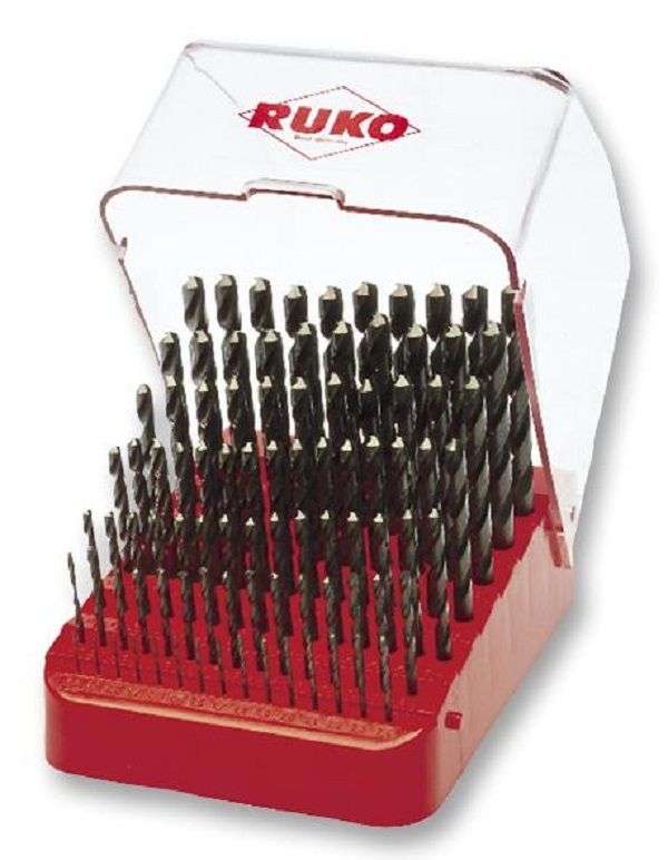 Ruko (205223) Drill Bit Set, HSS Rolled, 1 mm - 10 mm, 91 Piece