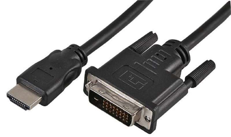 Pro Signal (PSG04003) HDMI to DVI-D (24+1 Pin) Male to Male Lead, 1m Black