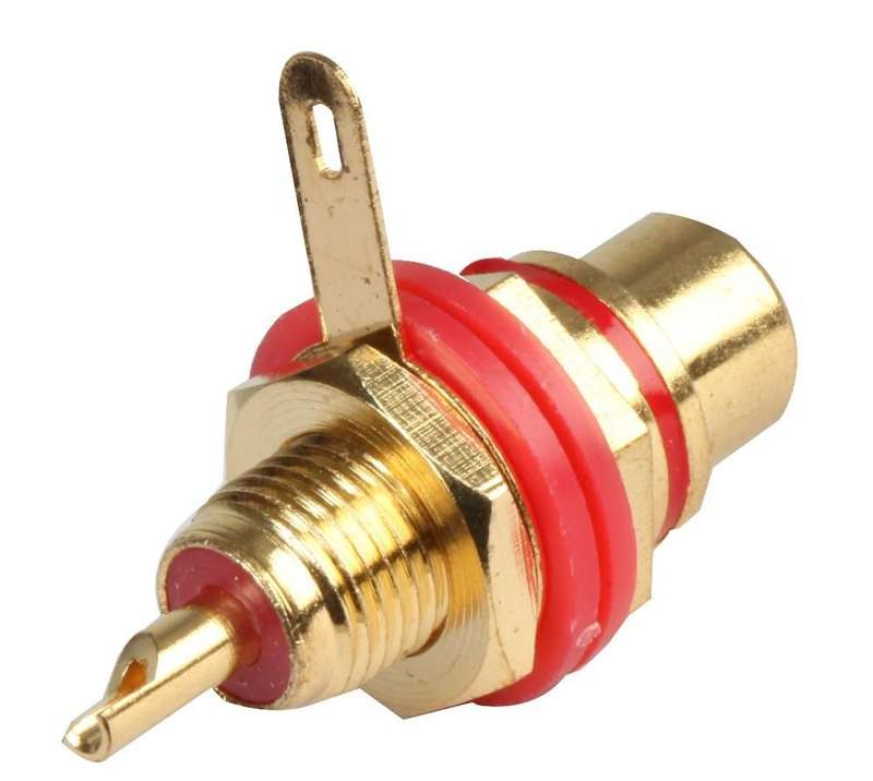 Pro Signal PSG08615 Chassis Socket, Phono/RCA, Gold/Red