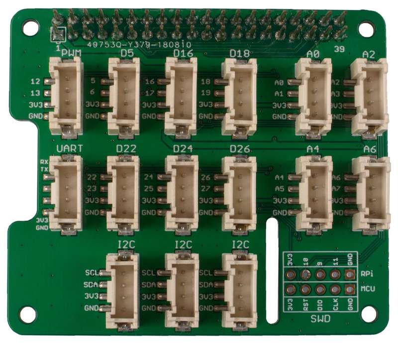 Seeed Studio 103030275 Base HAT Interface, Grove, 3.3 V in, Raspberry Pi