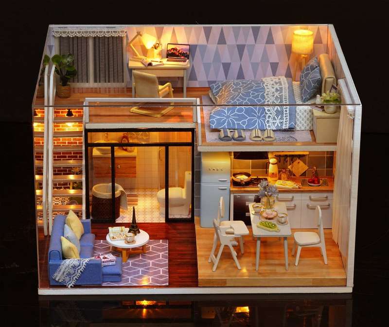 Cuteroom Diy Miniature House - Blue Time