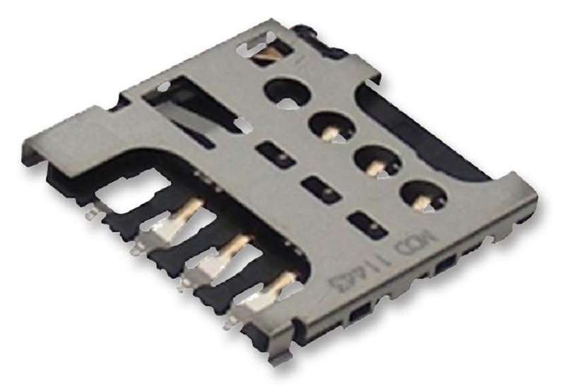 Molex (78727-0001) Memory Card Connector, Micro SIM, Push-Pull, 6 Contacts