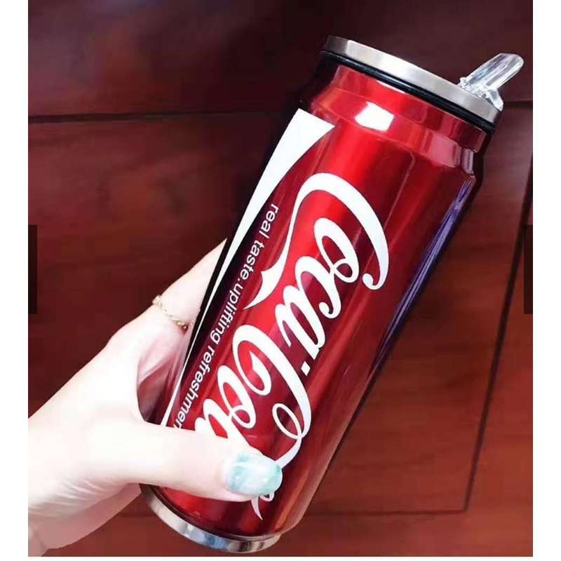 Attractive Stainless Steel Coca Cola Vacuum Cup- Red