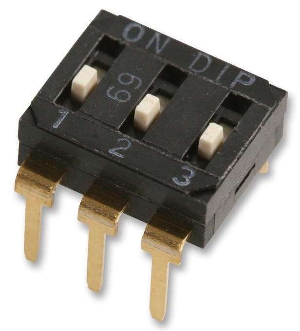 Multicomp Pro (MCEI-03) DIP / SIP Switch, SPST, 24 VDC, 25 mA