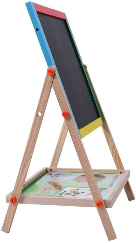 Kids Children Wooden 2 in 1 Blackboard and Whiteboard