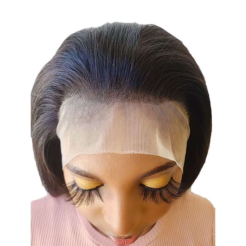 Brazilian/Peruvian Virgin Hair Straight With Full Frontal Wig 22inch Black