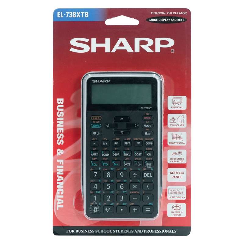 Sharp - EL-738XTB Business and Financial Calculator