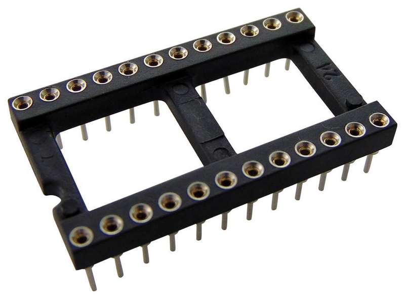Harwin (D2824-42) IC & Component Socket, 24 Contacts, DIP, 2.54 mm