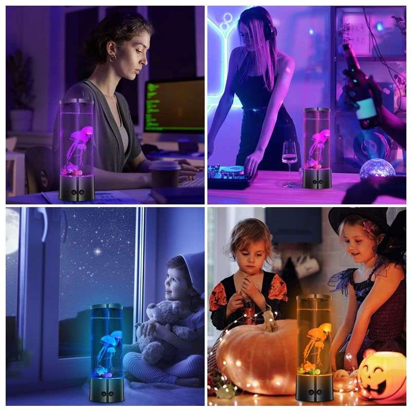 Rectangular Shaped Led Jellyfish Mood Lamp