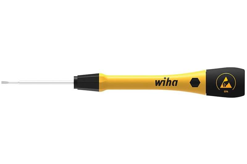 Wiha (43670) Screwdriver, Slot, 2mm, 140mm, ESD