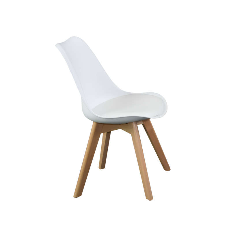 Set Of 6 Multi-Function Modern Plastic Dining Chair with Wooden Legs