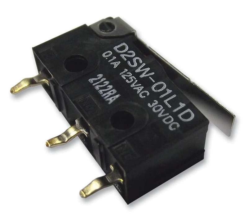 Omron (D2SW-P2L1B BY OMZ) Microswitch, Subminiature, Hinge Lever