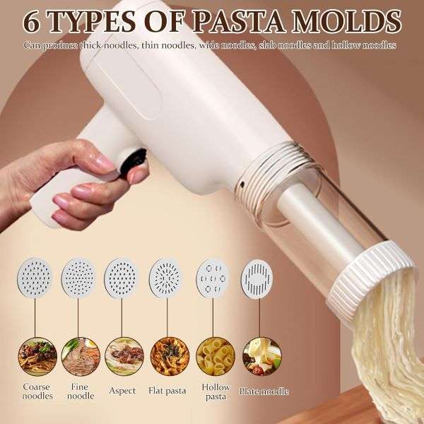 Portable Cordless Handheld Automatic Pasta Maker