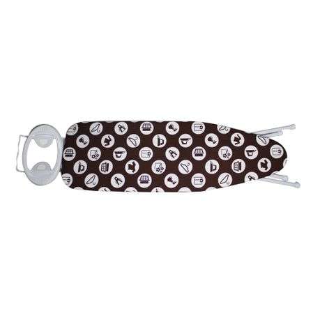130x34cm Adjustable 4 Leg Steel Mesh Ironing Board with Rest - Brown (PLEASE READ DESCRIPTION)