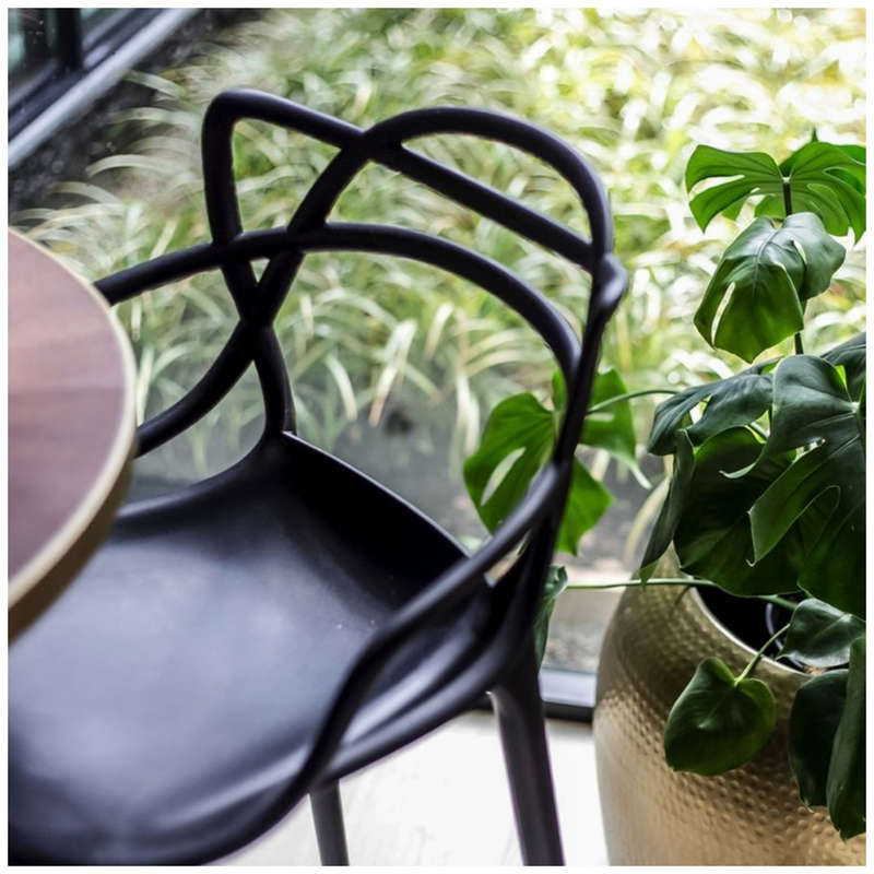 Bar Stool - Plastic 2Pack Black