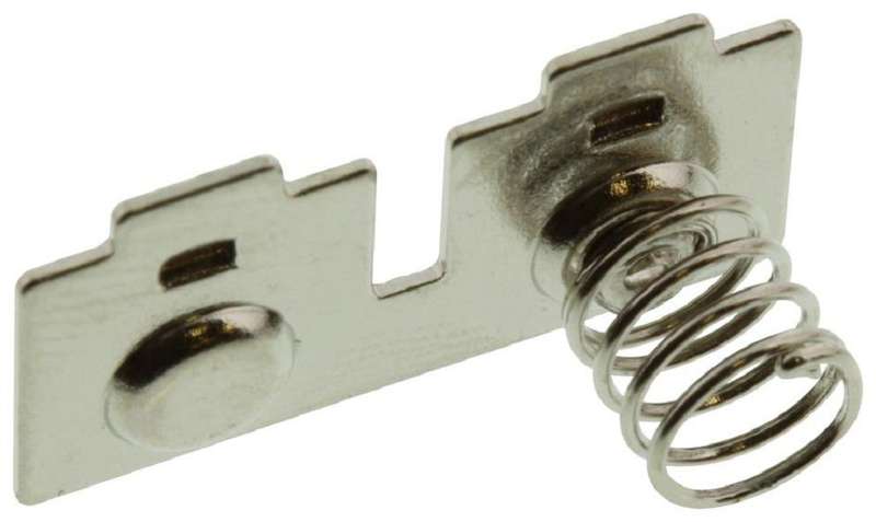 Keystone (5213) Battery Contact, AAAA, AAA, N, Solder Tab, Steel, Nickel
