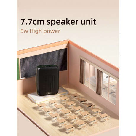HP - Portable Voice Amplifier With Natural Stereo Sound - Black