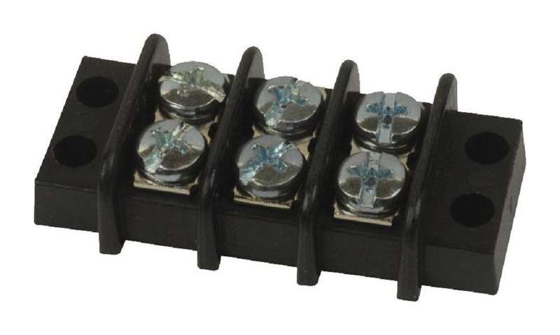 Molex (38770-0103) Panel Mount Barrier Terminal Block, 2 Row, 3 Ways