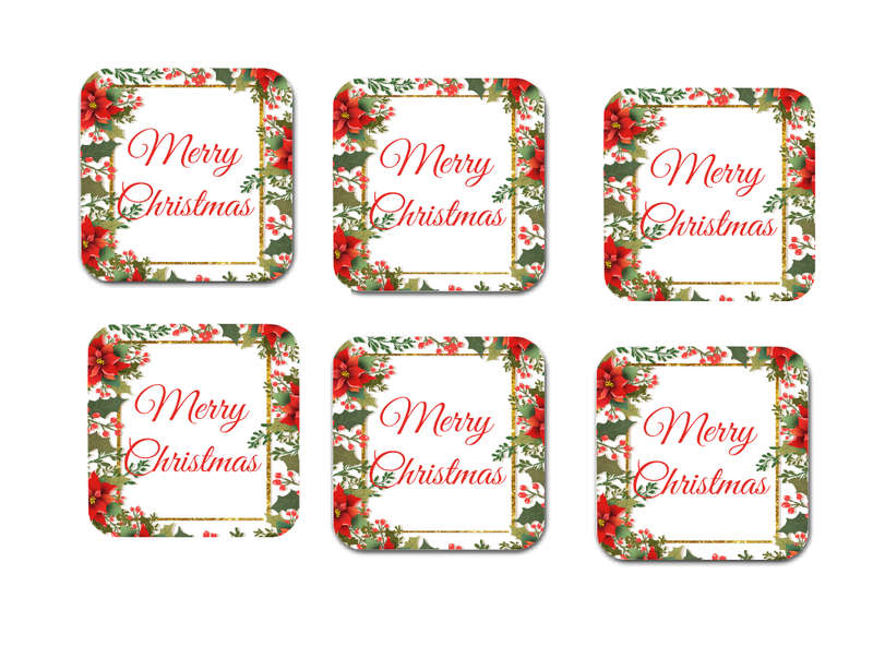 Christmas Table Decor Coasters