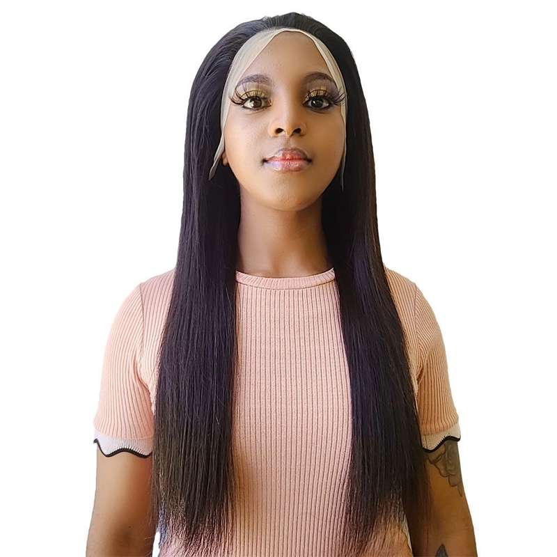 Brazilian/Peruvian Virgin Hair Straight With Full Frontal Wig 22inch Black