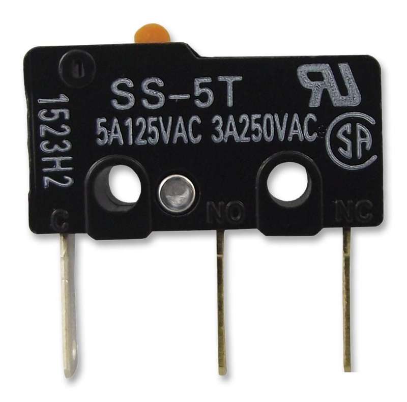 Omron (SS-5T) Microswitch, Subminiature, Pin Plunger, SPDT