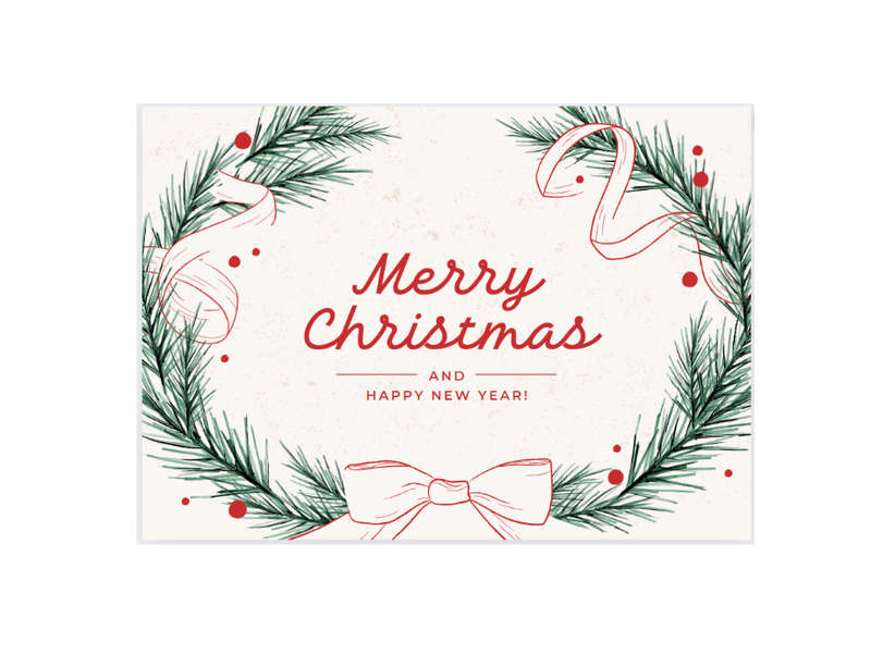 Merry Christmas Festive Design Stickers - Pack of 100