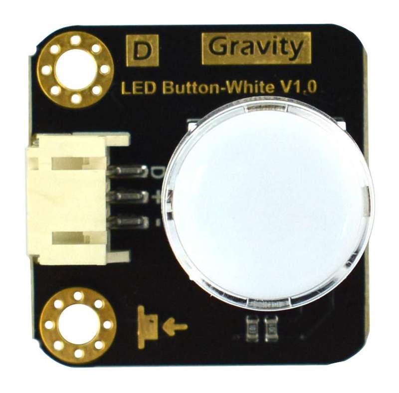 DFRobot (DFR0785-W) LED Button, Gravity, White, Arduino Board