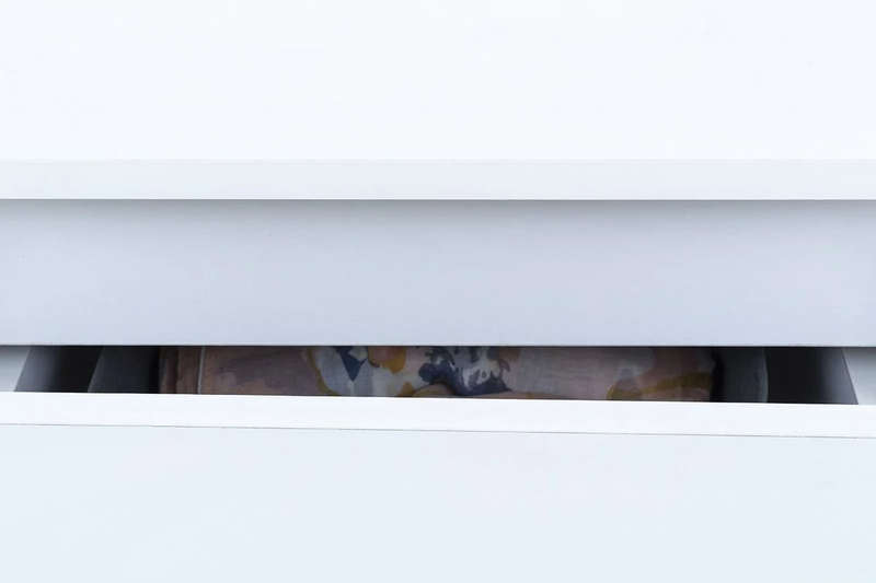 Nightstand End Table with Open Shelf - White