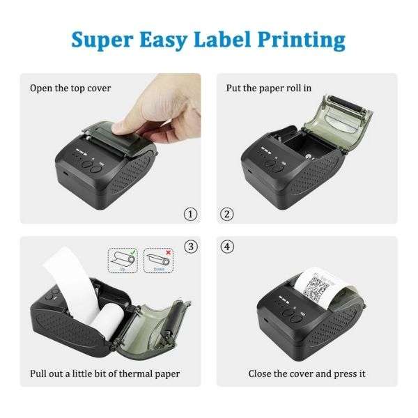 Portable USB Bluetooth Thermal Receipt Printer - Q-P01