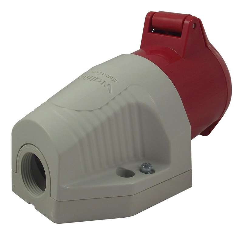 Walther (130) Pin & Sleeve Connector, 32 A, 400 V, Wall Mount, Outlet