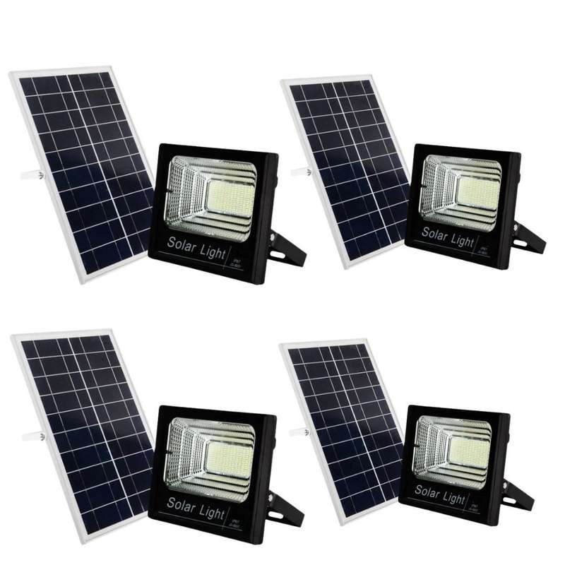 200w Premium LeD Solar Flood Light with Remote-4 Pack