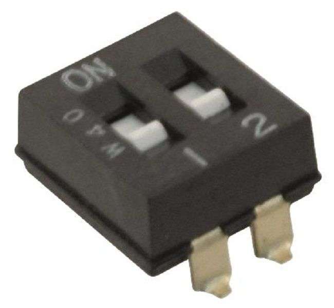Omron (A6SN-4104) DIP / SIP Switch, Raised Slide, 25 VDC, 25 mA