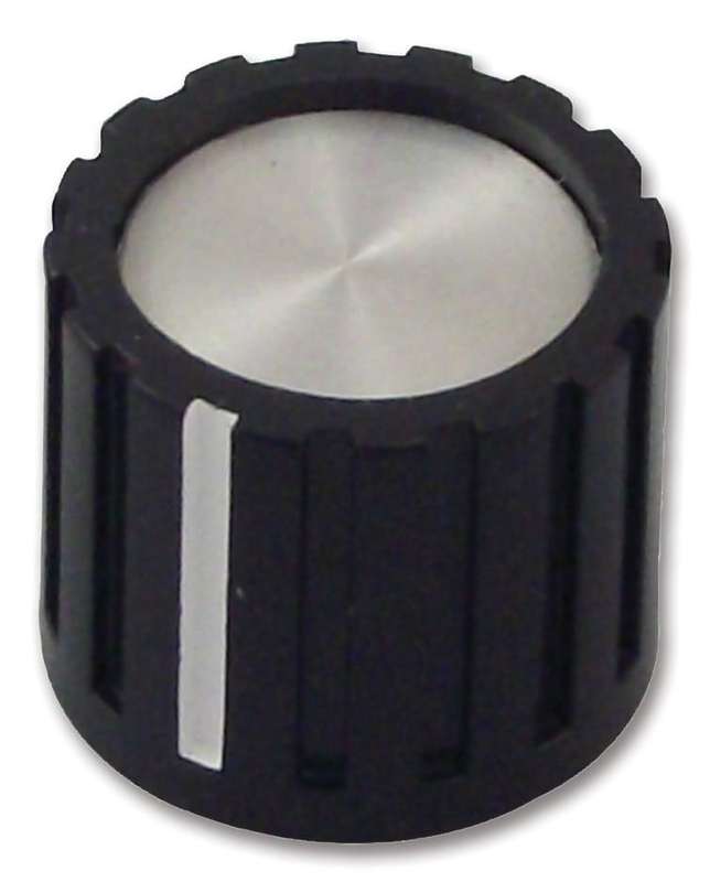 Multicomp Pro (CF-X1-M-T18) Knob, Round Shaft, 6 mm, Plastic