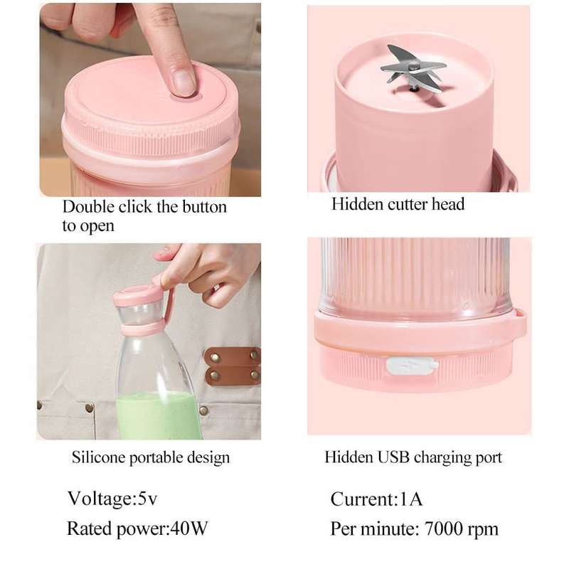 Portable Mini Juice Blender - Pink