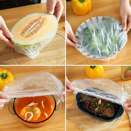 100pc Large Disposable Food Covers & Kitchen Bag