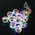 Christmas Curtain Light with10 Ornamental balls 3M- RGB