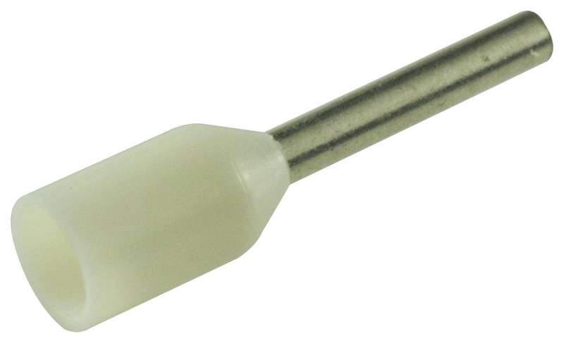 Multicomp Pro (E0508-WHITE) Wire Ferrule, Single Wire, 22 AWG, 0.5mm², 8mm