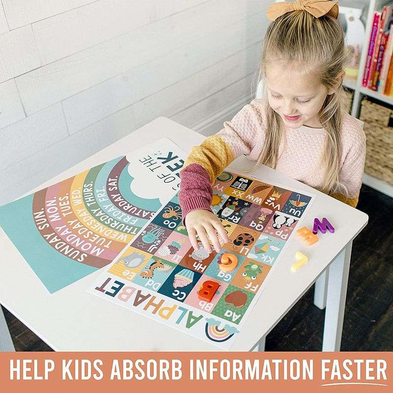 18pcs Preschool Educational Learning Posters for Kids Toddlers
